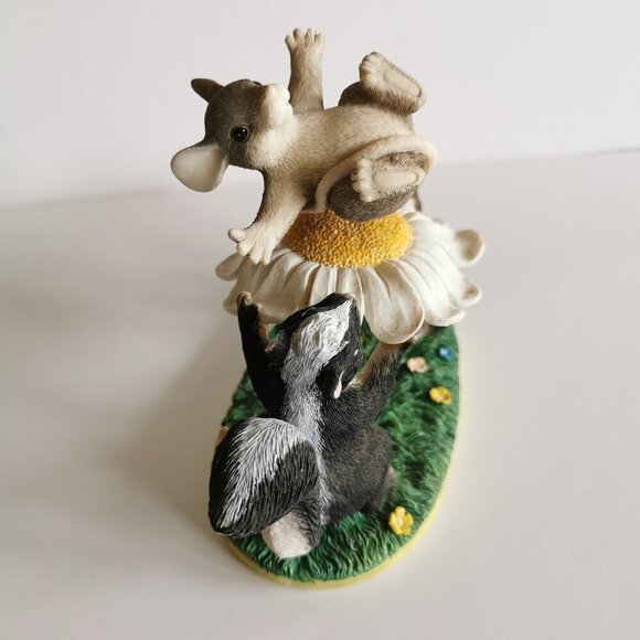 Blossom Bounce Cute Animal Spring Fitz & Floyd Charming Tail Raccoon Skunk Mouse - Picture 4 of 11